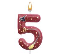 Vela Mágica Cumpleaños Mago, Temática Mágica Velas Cumpleaños Numeros Adorno para Tarta Artículos Fiestas de Mago Mágico para Niños Niñas Regalos de Fiesta (5)