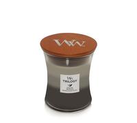 Vela mediana de reloj de arena WoodWick, maderas c lidas - Cera de mezcla de soja premium Pluswick Innovation Wood Wick. Fabricada en EE. UU.
