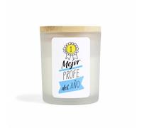 Vela Mejor Profe del Año. Velas Aromáticas Decorativas Casa. Regalos Originales para Profesores. Regalos dia del Profesor