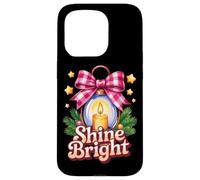 Vela navideña Shine Bright Spirit Carcasa para iPhone 15 Pro
