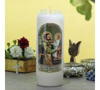 Vela novena de San José 17,5 cm - Vela novena - Culto cristiano en cera vegetal