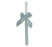 Vela para Bautizo personalizada - Vela Bautismal Personalizable con nombre y fecha - Cirio sacramental decorado - Cirio de Bautizo - Modelo Bambula - Nenel (Verde Menta)