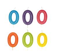 Vela para cumpleaños con purpurina Nº 0