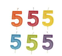 Vela para cumpleaños con purpurina Nº 5