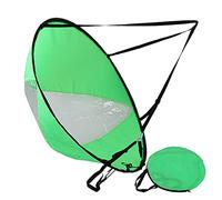 Vela Para Kayak de Tafetán de Poliéster, Plegable, Ventana Transparente, 110x110cm - Resistente y Ligera, Protección UV, Ideal Deportes Acuáticos (Verde)