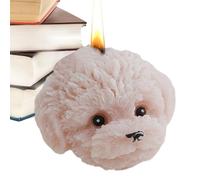 Vela para perros - Modelo cabeza de perro de soja, de rosa | Decoración única para interiores, fotografía, regalo para amantes de los perros, fiestas, cumpleaños, bodas o A