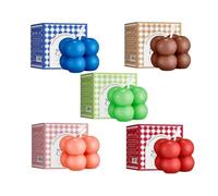 Vela perfumada Bubble Cube,5 velas votivas perfumadas,Vela mágica de soja hecha a mano para la ansiedad,favorece el sueño,alivia el estrés,relajación/Regalos de cumpleaños para mujeres(B)