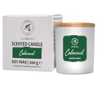 Vela Perfumada Cedro 200 g - Vela Aromática con Aceite Esencial de Cedro - Cera soja - Aromaterapia - Fragancia para Hogar - Candle de Regalo - Idea para Cumpleaños - Navidad