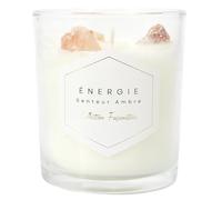 Vela perfumada con piedras 35h FASCINATION a cera de parafina aroma ámbar