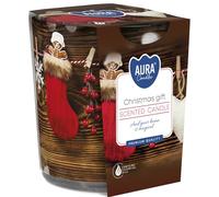 Vela perfumada de 120 g, cera 7 x 8 cm, 22 horas, Navidad, (N3252-Christmas)