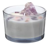 Vela Perfumada de Cera en Vaso de Cristal Púrpura Decorativa