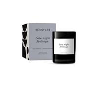 Vela perfumada de lujo Candly&Co n.° 6 "Sensaciones Nocturnas"/ 100% soja/Vidrio ahumado/Mecha de algodón/ 250g/ Galbano, sándalo, cardamomo, ámbar, papiro y manzanilla/Hecha a mano en la UE