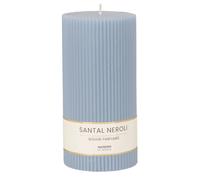 Vela perfumada de rayas azul 9x18 cm