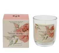 Vela perfumada en vaso de 9 cm - Vela de cera con aroma a peonía - Velas de cera como regalo de relajación para mujeres - Vela aromática para bodas Pascua - Crema Blanco