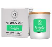 Vela Perfumada Eucalipto 200 g - Vela Aromatica - con Natural Aceite Esencial - Cera soja - Aromaterapia - Fragancia para Hogar - Candle de Regalo - Idea para Cumpleaños - Navidad
