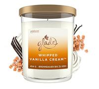 Vela perfumada Glade extra grande de 85 h, idea de regalo, aroma a crema de vainilla batida, impregnada de aceites esenciales, 454 g (el embalaje puede variar)