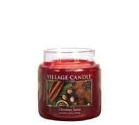 Vela perfumada mediana con especias navide as de Village Candle, frasco de vidrio de 16 oz