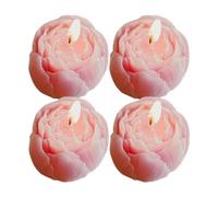 Vela Perfumada Rosa -3,7x3cm | Velas Aromáticas Florales Oolong De Melocotón | Mezcla De Parafina Y De Soja, Velas Románticas De Aromaterapia Para Decoración Del Hogar, Día De San Valentín, Boda