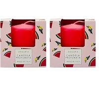 Vela perfumada - Sandía - de cera vegana - Pocket Season - Primavera/Verano - Fabricada en Italia - Cereria di Giorgio - Regalo (Paquete de 2)