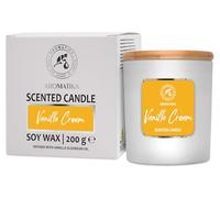 Vela Perfumada Vainilla Cream 200 g - Vela Aromatica - con Aceite de Oleorresina de Vainilla - Cera soja - Aromaterapia - Fragancia para Hogar - Candle de Regalo - Idea para Cumpleaños - Navidad