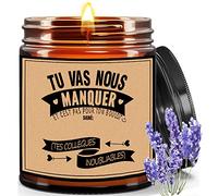 Vela Perfumada Vela de Aromaterapia de Lavanda Natural con Cera de Soja Regalo Colega Mujer Hombre Amigo Renuncia Bendición, Purificación, Relajación, Meditación 220g