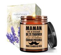 Vela Perfumada Vela de Aromaterapia de Lavanda Natural con Cera de Soja Regalo Mamá Esposa Amiga Cumpleaños Bendición, Purificación, Relajación, Meditación 220g