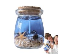 Vela perfumada, velas aromáticas para el hogar, vela de gel con temática de mar, tarro de velas de gel portátil de aromaterapia, meditación y relajación con flores silvestres de hierba de playa