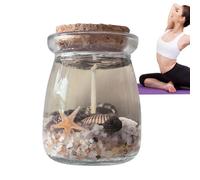 Vela perfumada, velas aromáticas para el hogar, vela de gel con temática de mar, tarro de velas de gel portátil de aromaterapia, meditación y relajación con flores silvestres de hierba de playa