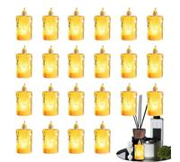 Vela que funciona con pilas - Candelita LED de , luz eléctrica parpadeante, decoración romántica, vela segura sin llama | Paquete de 24 velas falsas para San Valentín, Halloween, Navidad, fiest
