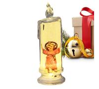Vela sin llama de oración de serenidad, vela de decoración religiosa de los Santos de Jesús, oración devocional, velas religiosas LED, velas festivas sin llama para escritorio y hogar