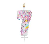 Vela Unicornio con Número, Purpurina Lentejuelas Velas Cumpleaños Numeros Adorno para Tarta de Unicornio Decoración Cumpleaños para Niñas Baby Shower y Celebraciones Temáticas (7)