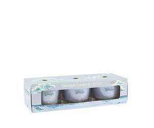 Vela votiva Yankee Candle Ocean Air en vidrio 3 x 37 g