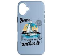 Vela-Yachting Navegando velero Yate-Ancla Barco-Catamarán Carcasa para iPhone 16 Plus