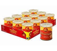 Vela Yahrzeit en lata, duración de 24 horas aprox., 1 día, cera de parafina blanca