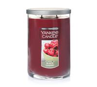 Vela Yankee Candle clαsica con aroma a cereza negra, vaso grande de 2 mechas, 22 oz. Duraciσn de mαs de 75 horas. Ideal para reuniones en interio