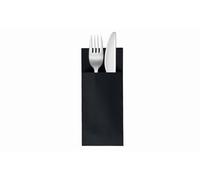 VelaHub Soft Point 50 - Servilletas desechables (32 x 38 cm), color negro