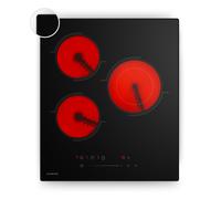 Velaire 45cm Placa Vitrocerámica 3 Fuegos Negro