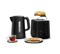 Velaire Set Desayuno 800W Tostadora 1,7L 2200W Hervidor de Agua Negro