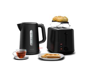 Velaire Set Desayuno 800W Tostadora 1,7L 2200W Hervidor de Agua Negro