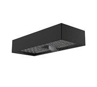 VELAMP Aplique de pared LED con energía solar de 800 lúmenes con sensor de movimiento. Negro