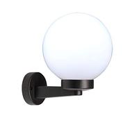 Velamp Aplique Globo 8042180 | Lámpara esférica para jardín y espacios exteriores, IP44, ultra duradera y resistente PMMA, bombilla (no incluida)
