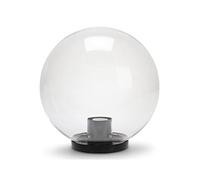 Velamp APOLUX Farola Exterior, 300 mm, Montaje E27, Compatible con LED, IP44 a Prueba de Agua, para Jardines, Parques, condominios, terrazas, Transparente