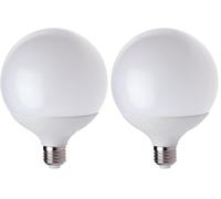 Velamp Bombilla LED SMD, globo G120, 20W/2500lm, casquillo E27, 6500K (Paquete de 2)