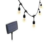 VELAMP CASSIOPEA: Guirnalda solar IP44, 8 metros, 10 bombillas LED, negra