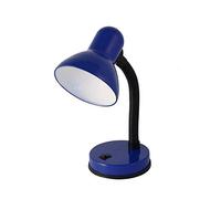 Velamp Charleston Lámpara de Mesa E27, Compatible con LED, Brazo Flexible, con Cable e Interruptor, para habitación de niños, Escritorio, Estudio, 41 W, Turquesa