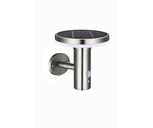 Velamp Devils Aplique LED de energía Solar. 600 lúmenes, con Detector de Movimiento. Impermeable IP44, para jardín, Patio, balcón, terraza, Plateado