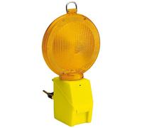 Velamp IL08 2 Calles LED. con Sensor crepuscular. Elección Entre luz Fija o Intermitente. Funciona con 1 x 4R25 (no suministrado), Amarillo
