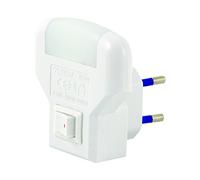 Velamp IL09LEDWH Punto De luz LED eConómiCo Con interruptor CrepusCular, BlanCo