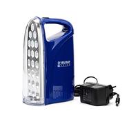 VELAMP IR312 - Lámpara LED portátil recargable de 250 lúmenes con función anticortes de corriente, Lámpara anti-apagón, plástico, azul