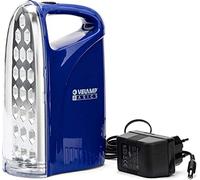 VELAMP IR312 - Lámpara LED portátil recargable de 250 lúmenes con función anticortes de corriente, Lámpara anti-apagón, plástico, azul